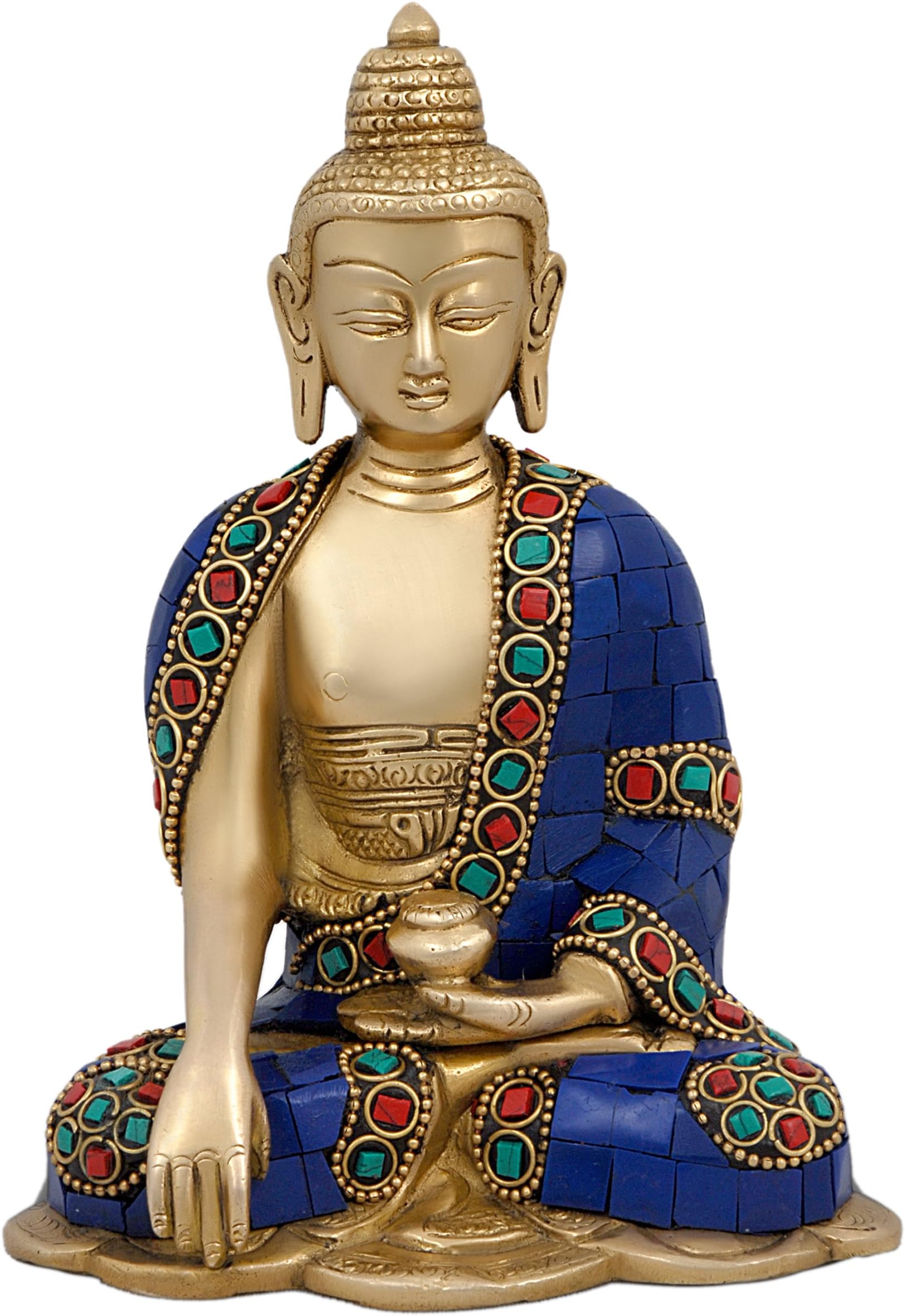 One Art Brass Buddha Idol (6.5 Inch)