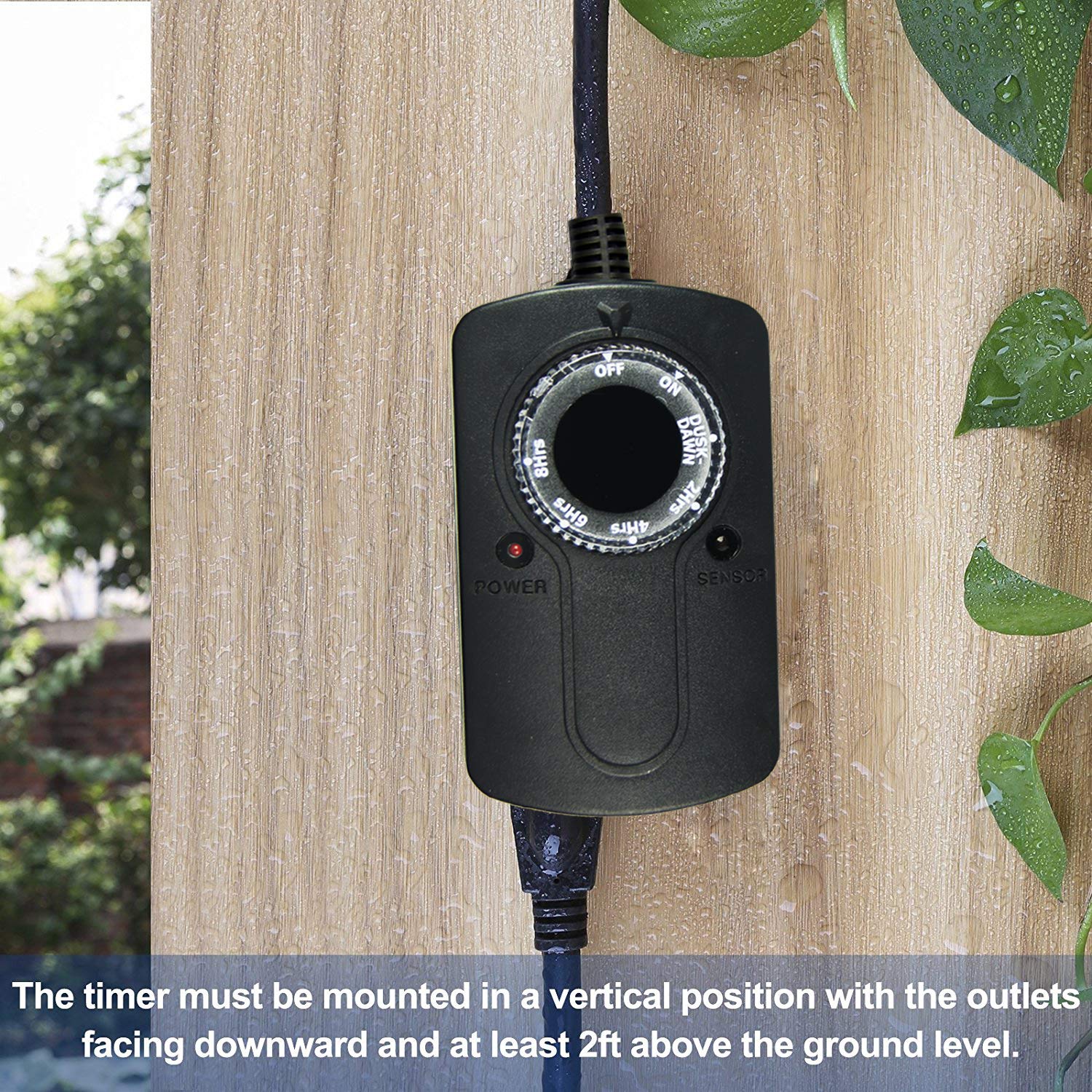 HomeHopes Outdoor Light Timer Outlet Waterproof, Christmas Lights Timer Outlet Switch, Electrical Outlet Timers Programmable Outdoor: Industrial & Scientific