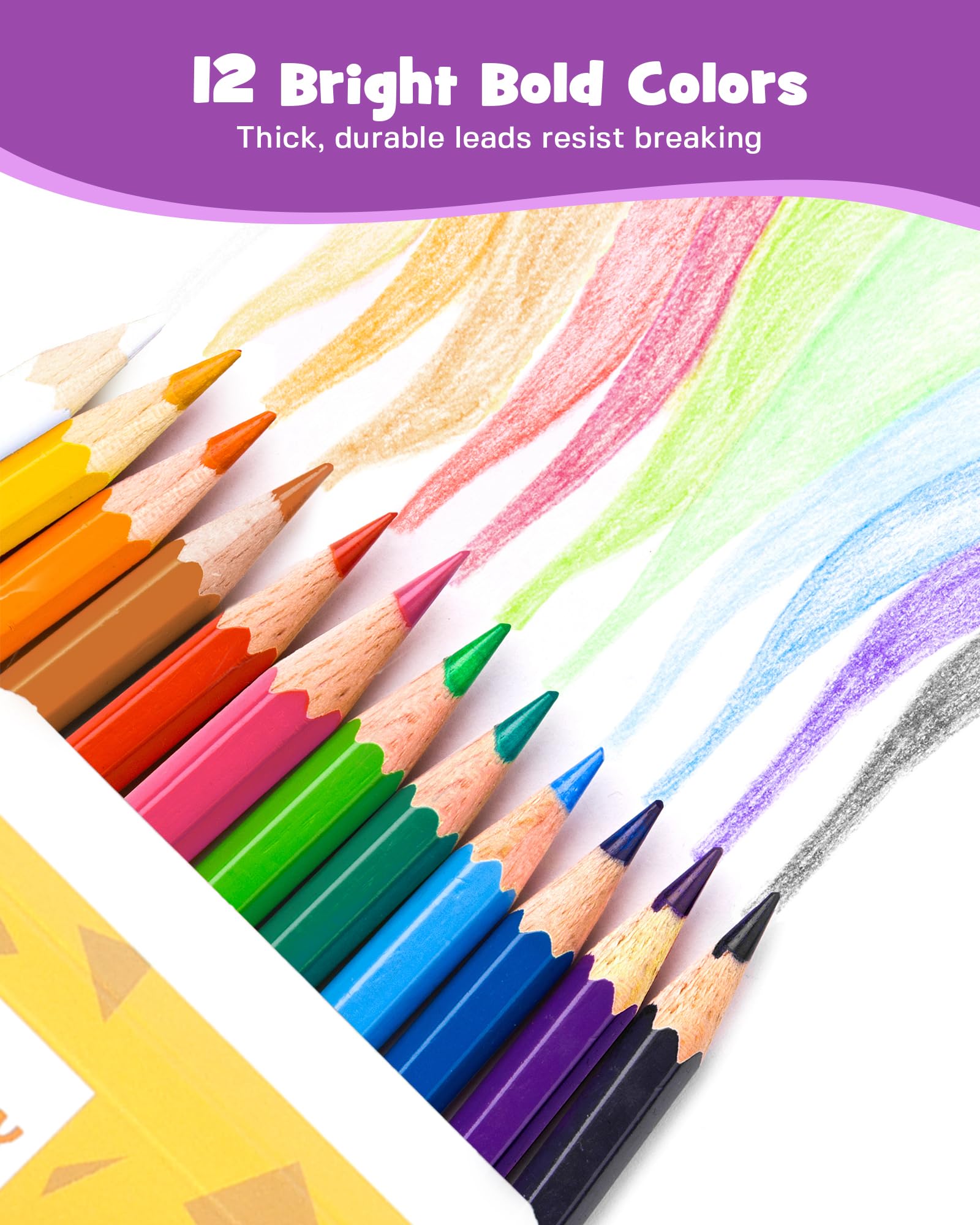 D-FantiX 24 Packs Colored Pencils Bulk, 288 Count Pre-Sharpened Coloring Pencils Set, Back to School Gifts for Students, Elementary Classroom Kindergarten School Supplies for Kids Boys Girls