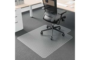 Futurwit Desk Chair Mat for Low Pile Carpets, 48" x 36" Office Clear Protector Floor Mat for Carpets, Easy Glide Plastic Mat for Office Home (with Lip)