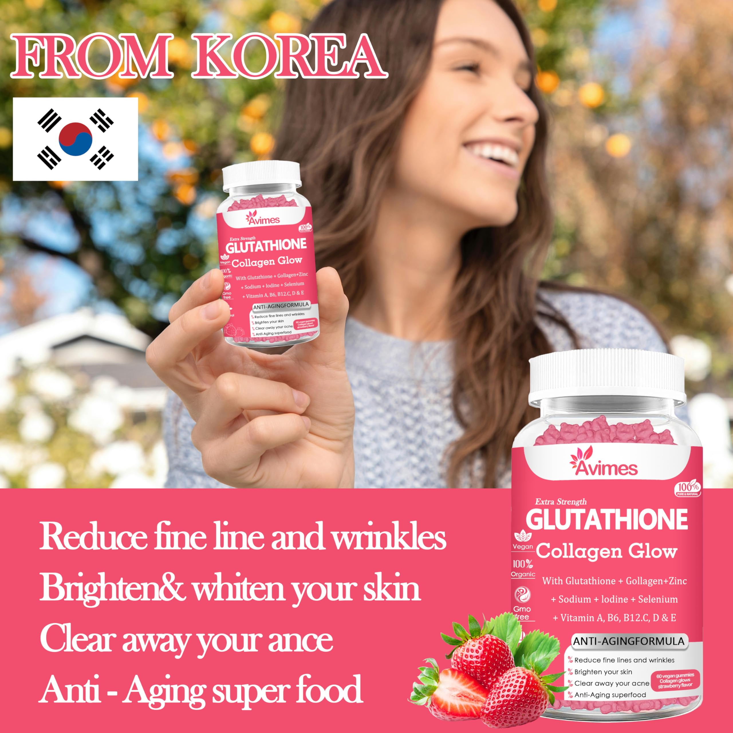 best glutathione collagen glow Mua Generic Glow,Glutathione Collagen Gummies for Women, Beauty Collagen Gummies for Dark Spot, Korean Organic Collagen Gummies for Skin Care Anti-Aging(120), Pink trên Amazon Mỹ chính hãng 2026 Skin+Hair Health Packaging:50 mL Silver Airless Bottle Copper Peptide GHK-Cu Serum