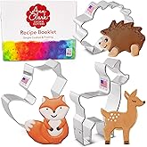 Ann Clark Cookie Cutters Woodland Cookie Cutters 3-Pc. Set, Fox, Hedgehog, Deer