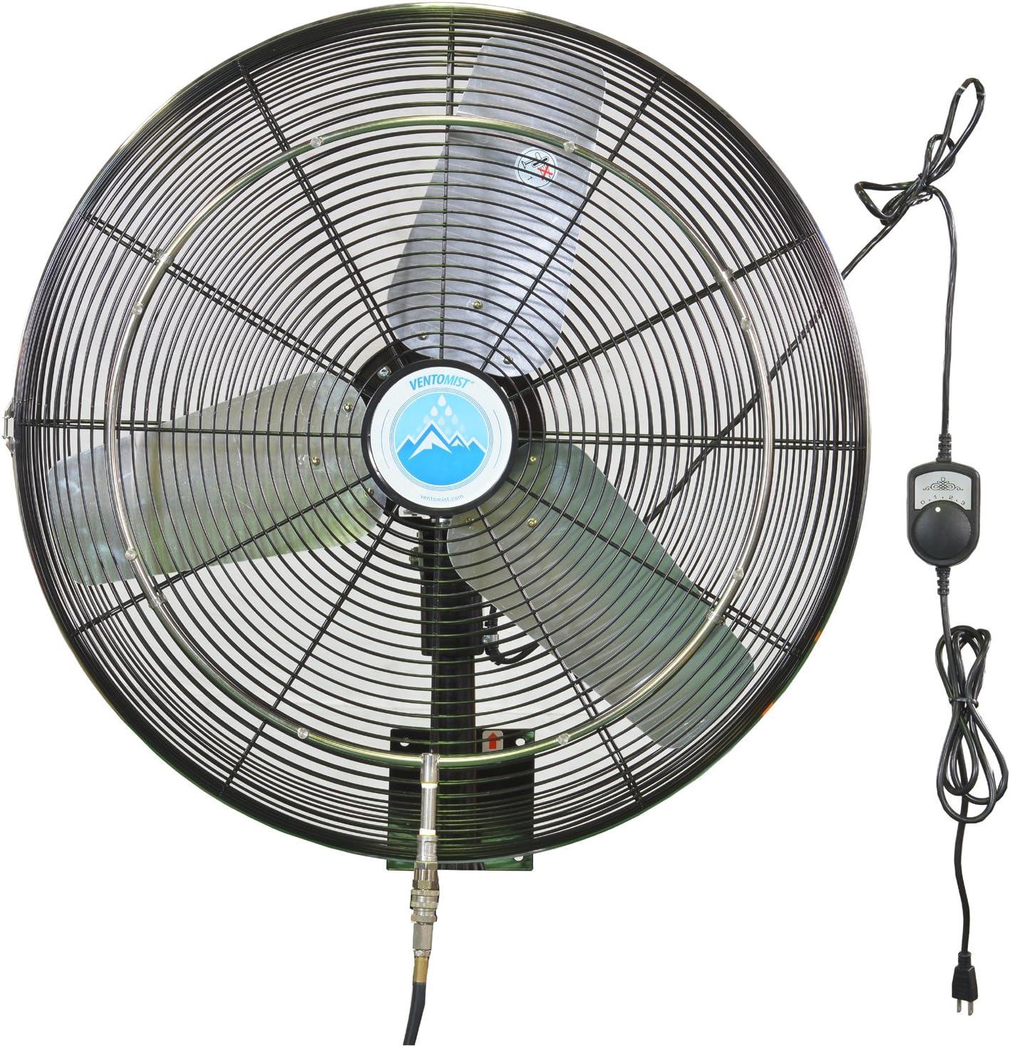 Ventomist VTPFH-30B-OSC-WM Premium Head with Wall Mount, 30"-Requires an Additional Pump to Function as high Pressure misting Fan, Black
