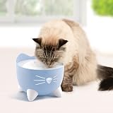 Catit PIXI Cat Drinking Fountain Blue with Triple Action Filter LED Nightlight view 4