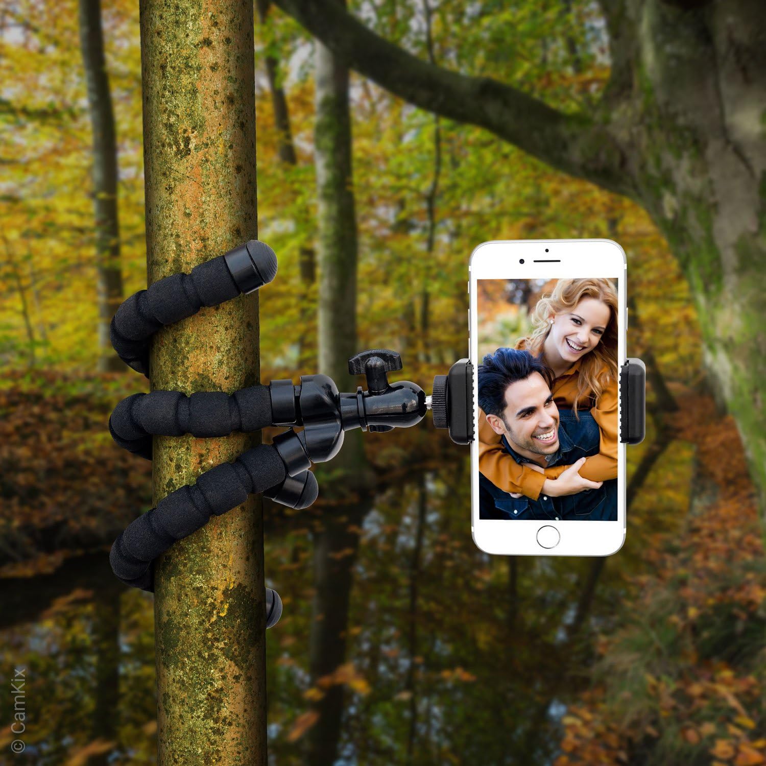 Flexible Cell Phone Tripod and Bluetooth Remote Control Camera Shutter, for iPhone Samsung Galaxy and many more - Image 3