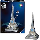 Ravensburger Iconics: Eiffel Tower 3D Puzzle with Light for Kids 8+