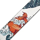 Levy's Leathers 2 inch Polyester Guitar Strap with Leather Ends Koi Fish view 4