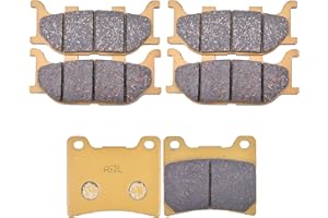 YS-TM Ceramics Front and Rear Brake Pads for Yamaha Vstar 1100 XVS1100 V-star 1100 Custom Classic Silverado 1999 2000 2001 2002 2003 2004 2005 2006 2007 2008 2009