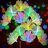 JJGoo 2 Pack Solar Garden Lights, Solar Flower Swaying Light for Outside, New Upgraded Outdoor Waterproof Light for Garden Patio Yard Front Porch Decor