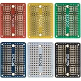 EPLZON Solderable Breadboard Mini PCB Board Gold-Plated Solder Breadboard for DIY Electronics Projects Apply to Arduino Soldering Projects 2.0"x1.5" Mixed Color(Pack of 6 Pcs)