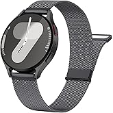Ouwegaga Metal Bands Compatible with Galaxy Watch 7 Band 6 5 4 FE 40mm 44mm/Watch 5 Pro 45mm/6 4 Classic, 20mm Stainless Steel Milanese Loop Magnetic Clasp Strap for Samsung Watch Bands Women Men