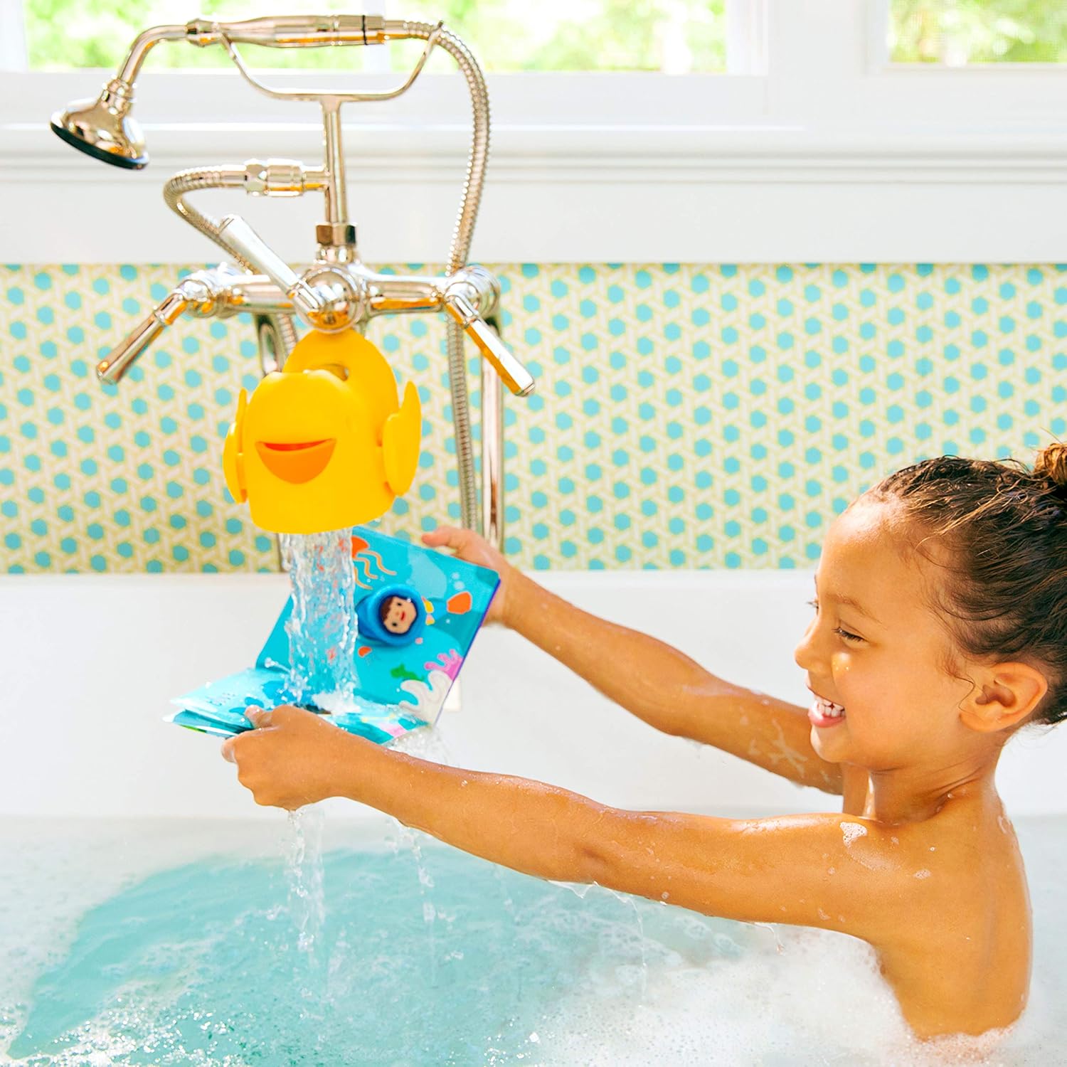 Munchkin Bubble Beak Bath Spout Cover Safety Guard, Yellow : Baby