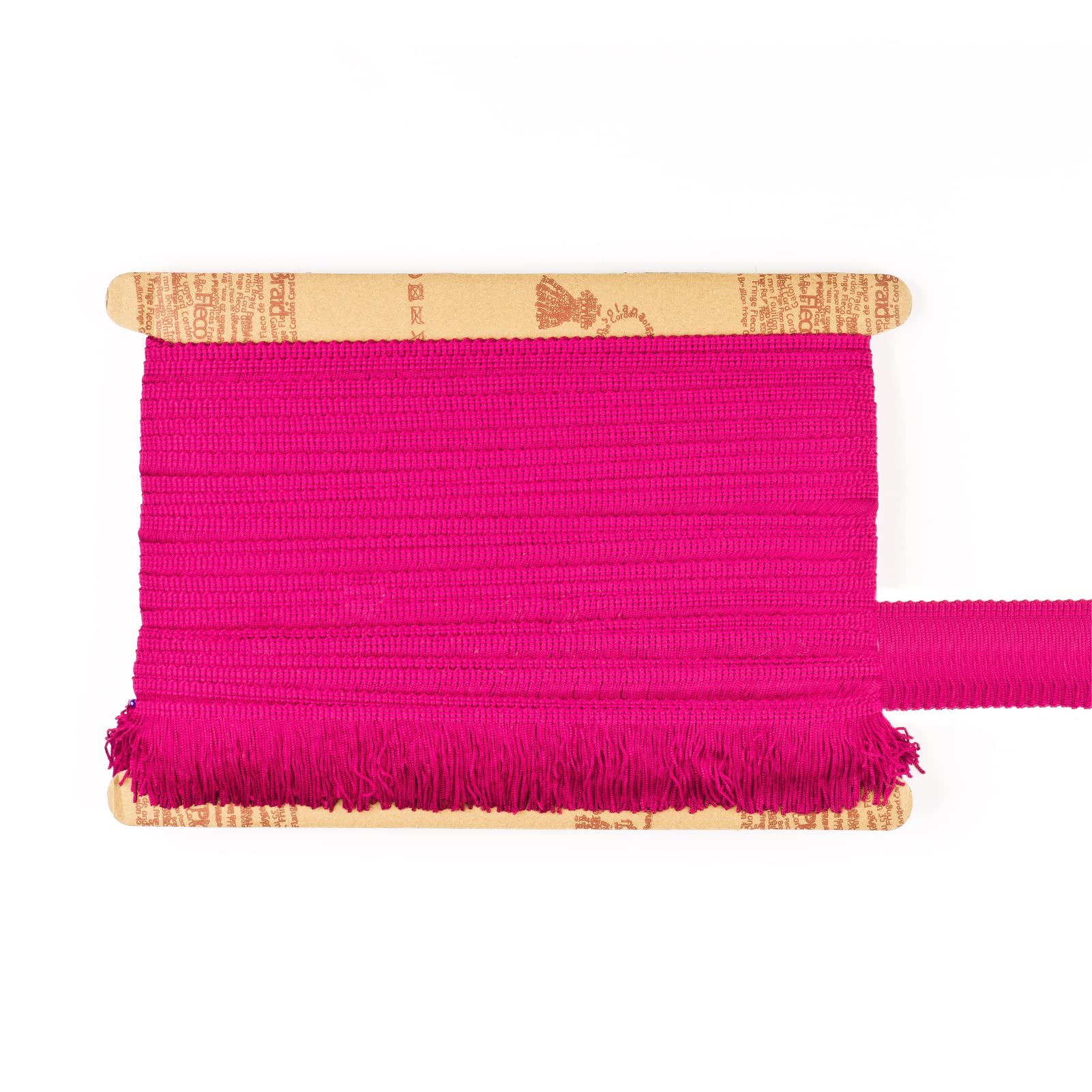TEXTEX = Cuquillo Fringe for Sewing Flamenco and Sevillana. Composition Rayon 100%. Length of 5 cm. 5m Pieces. (Fuchsia)