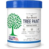 Tree Paint, Heritage White Color, Whitewash, 1 Pint | Protects tree trunks from sunburn and winter sunscald. Made in USA