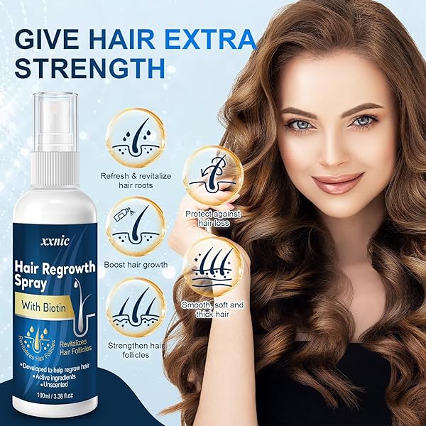 HAIR GROWTH SERUM, HAIR LOSS TREATMENTS FOR MEN & WOMEN, HAIR REGROWTH FOR MEN, HAIR GROWTH OIL SPRAY, COMBAT HAIR LOSS & THINNING HAIR, 100ML