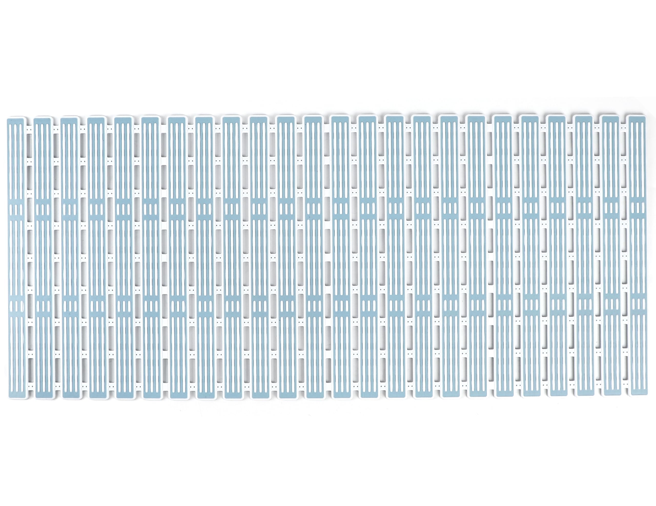 WELTRXE Bath Mats Anti Mould Non Slip Bathtub Mat for Inside Shower, 90 x 40 cm Long Shower Mat with Suction Cups, Quick Drainage, Textured Surface, Cut to Size, Safe for Bathroom Bath Tub Floor, Blue