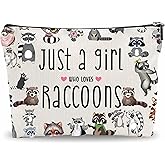 Ketsord Funny Makeup Bag Gift, Who Loves Raccoon, Motivational Travel Bag, Full Prints Animals Theme Toiletry Bag For Women, Birthday Gift, Women Accessories - (A010)