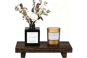 Wooden Tray, Decorative Wooden Tray, Wood Riser for Vanity, Counter, Kitchen Counter(Brown)(9.05×5.9×1.57 in)