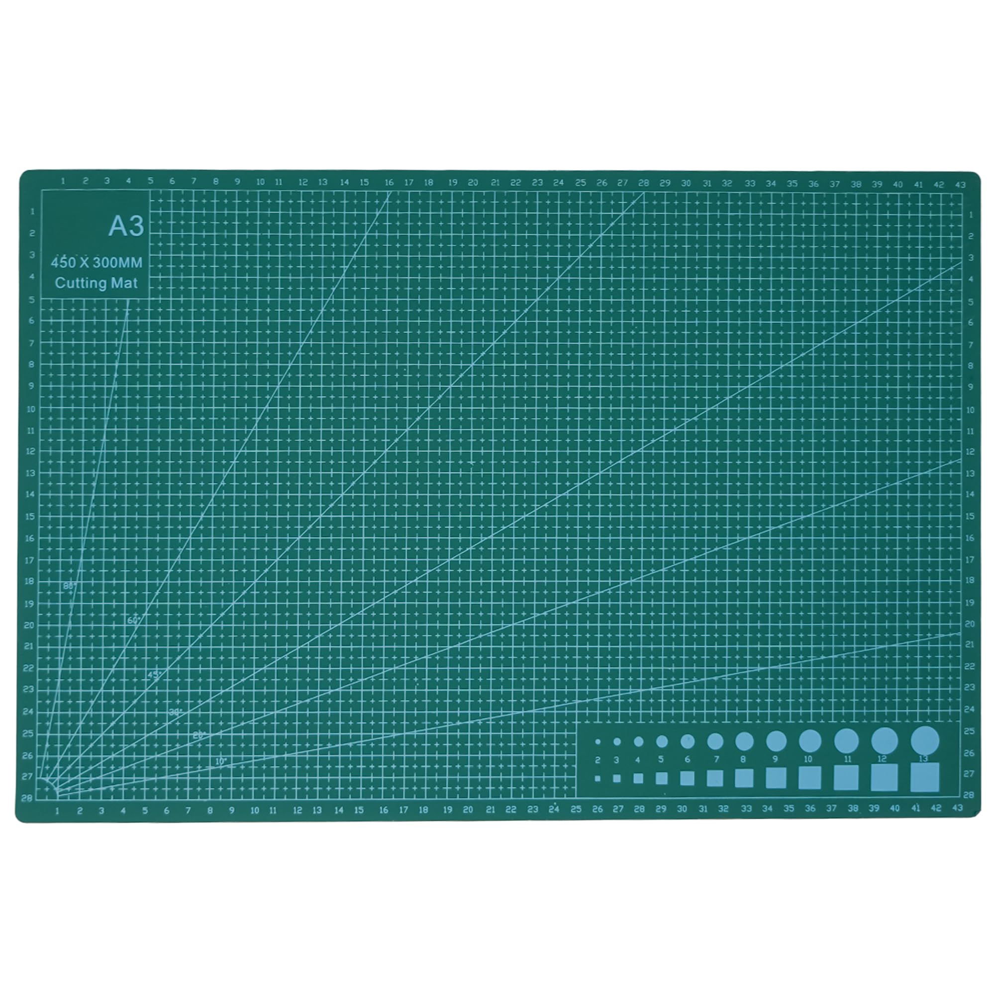 Cutting Mat Craft Mat Flexible Non Slip Craft Cutting Mat with Accurate Guide Grid Lines Design for Cutting Fabric, Paper, and Cards Double Sided self-Healing Cutting mat, Green