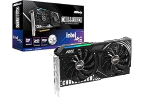 ASRock Intel Arc B580 Challenger 12GB OC Graphics Card, 2740 MHz GPU Clock, 12GB GDDR6, DisplayPort 2.1, HDMI 2.1a, Dual Fan 