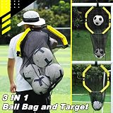 Happy Jump 3-in-1 Football Target Net with Portable Ball Bag Upgraded Tubes view 9