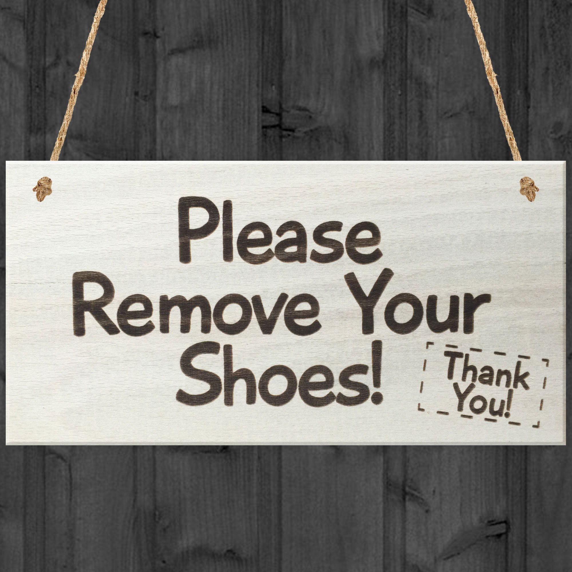 Red Ocean Please Remove Your Shoes! Thank You! Take Your Shoes Sign Hanging Door Sign Wooden Plaque Gift
