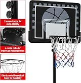 Yaheetech Portable Basketball Hoop Stand 7.7-8.7ft 32'' Backboard 2 Wheels view 5