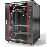 Network Data Cabinet - Rack Mount - Wall Mount IT Rack - Locking - Server Rack - 24-Inch deep Data Rack - Server Rack Cabinet