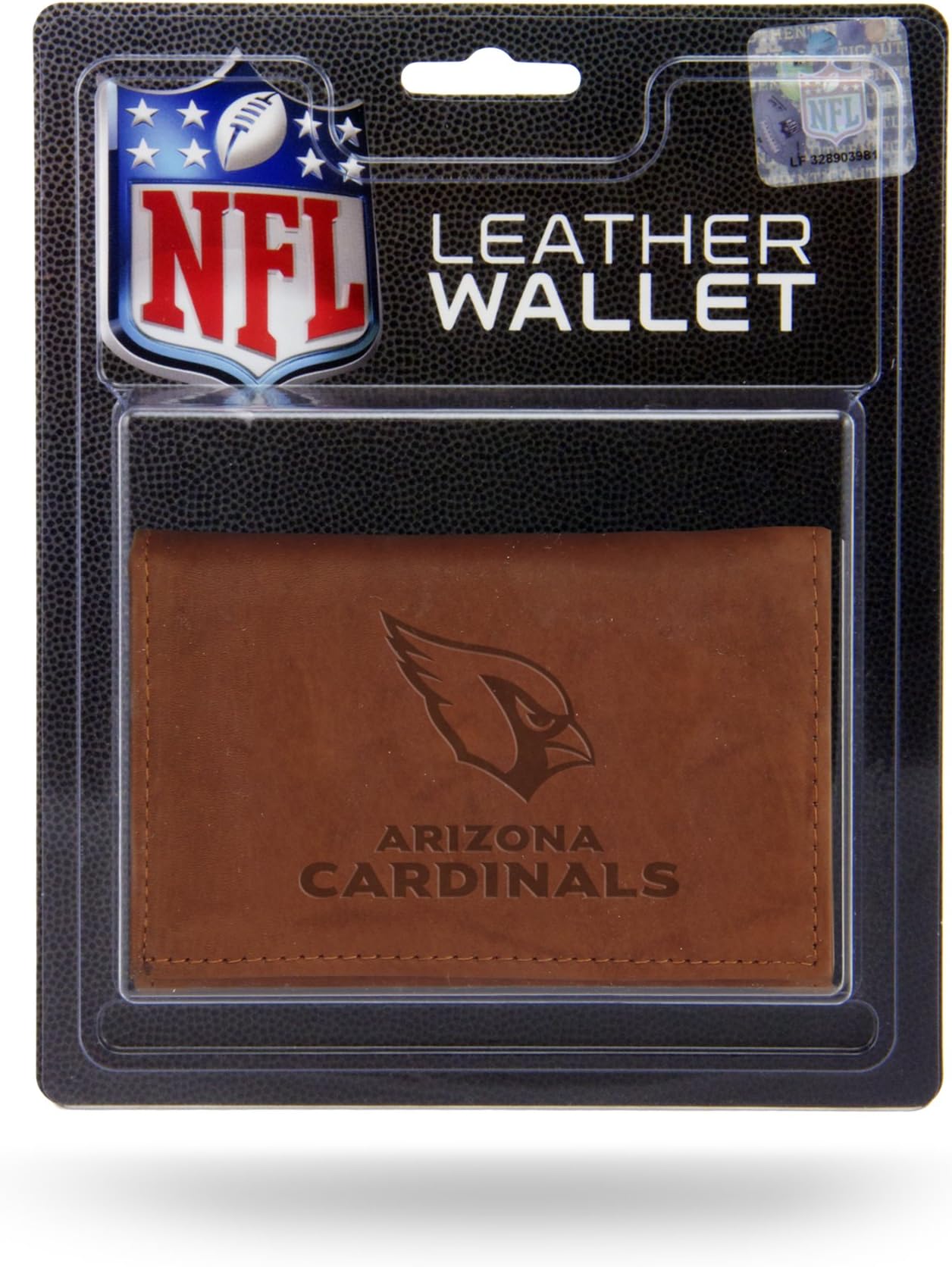 Rico Industries NFL Arizona Cardinals Leather Trifold Wallet with Man Made Interior