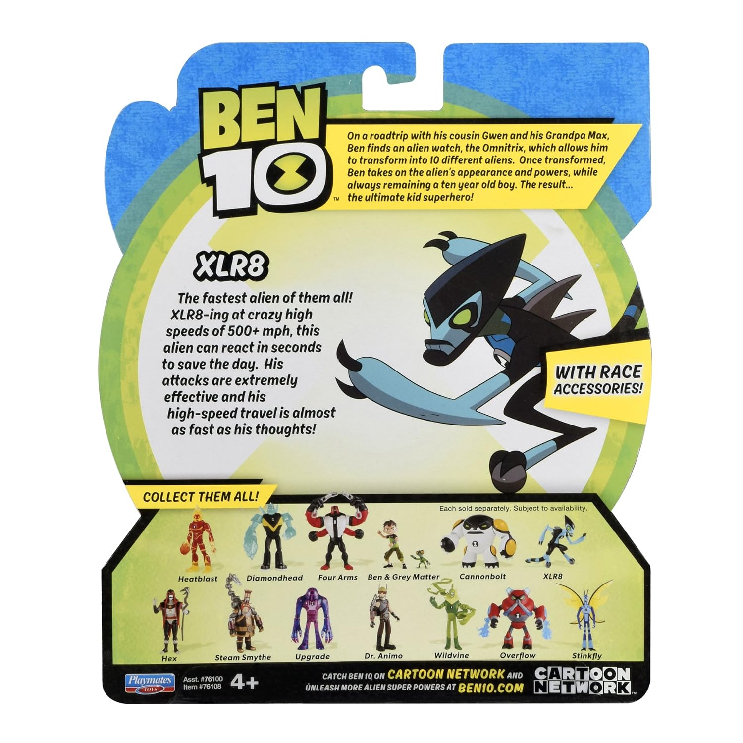 Toys 76108 Ben 10 Xlr8 Action Figure Playmates