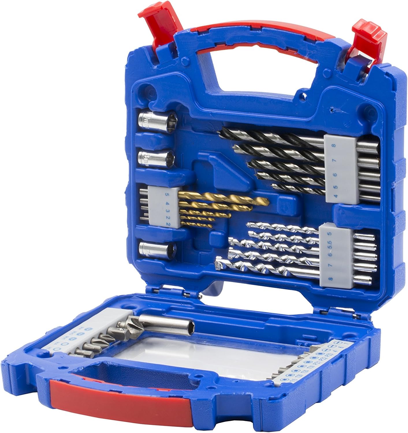 Krino 9030284 Start Set Mixed for Screwing and Drilling Blue, Set of 36, Variety pack