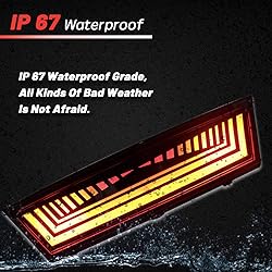 PGTOPONE Smoked LED Rear Bumper Reflectors Fog
