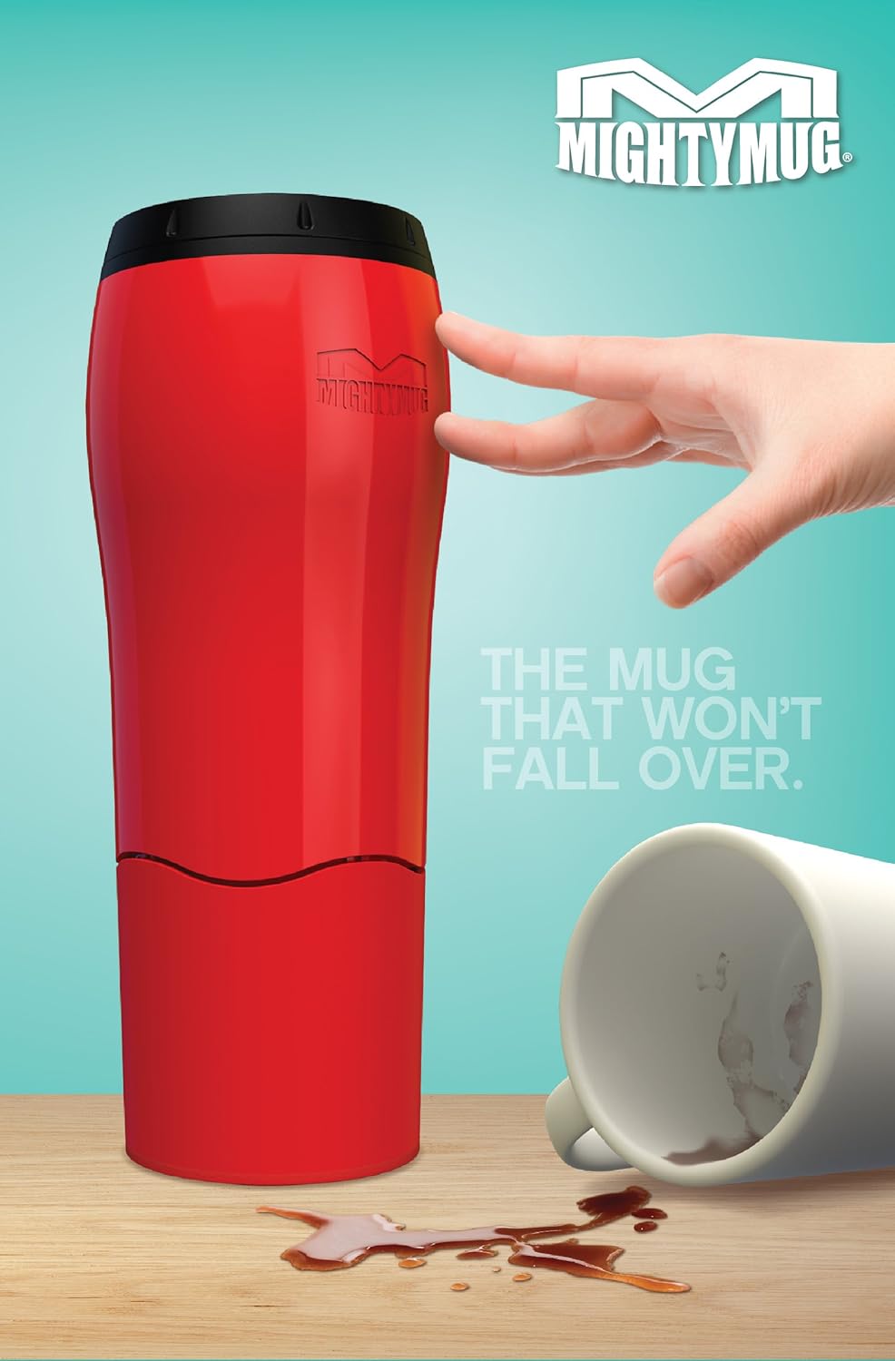 Mighty Mug Go 17920226 - The Travel Mug That Won't Fall Over (0.47 Litre), Pearl - Image 3