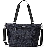 Baggallini Essential Laptop Tote - Work Tote Bag with Laptop Sleeve - Lightweight Travel Crossbody Shoulder Bag for Women