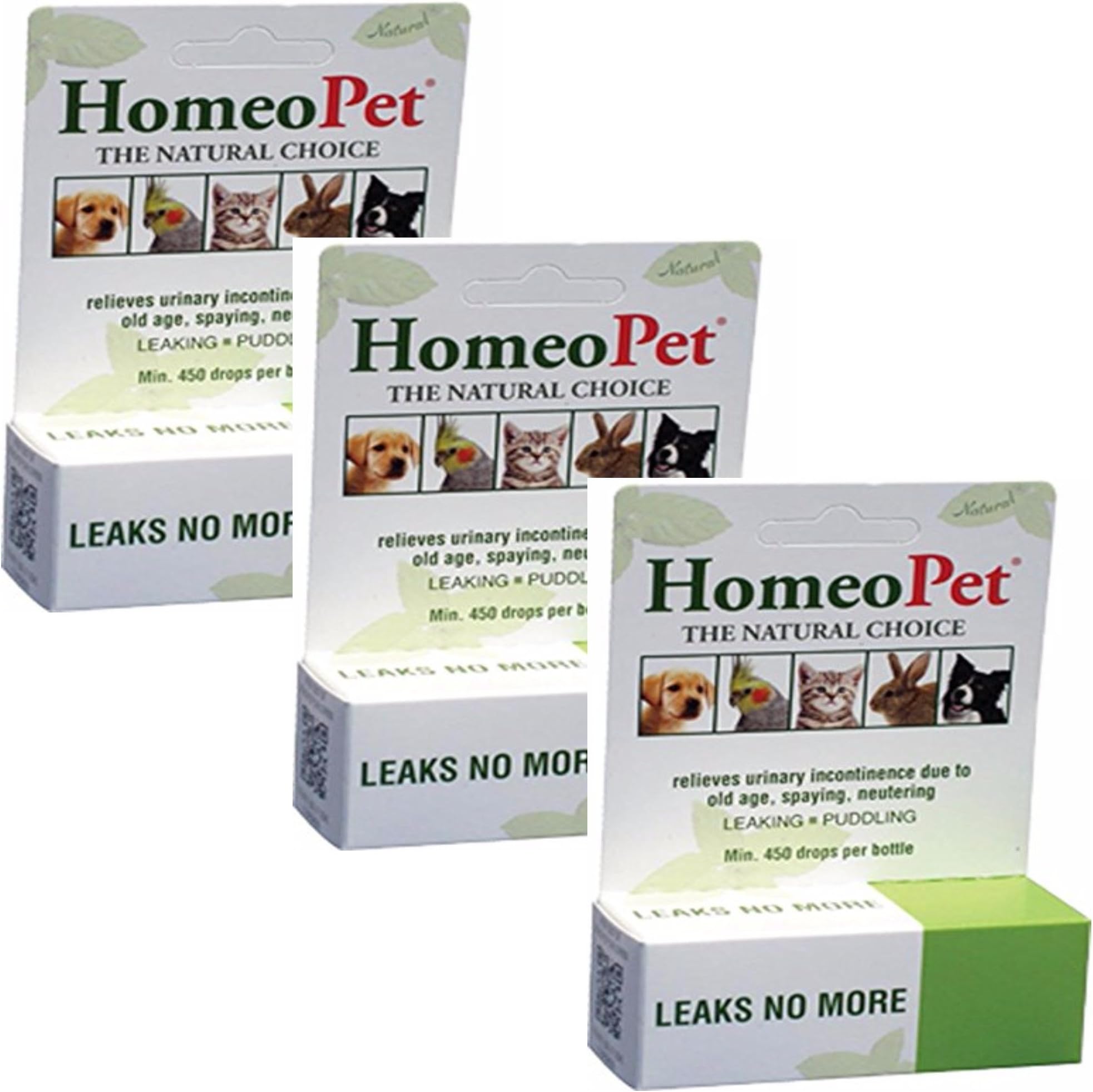 HomeoPet Leaks No More 15 ml | 3 PACK | Homeopathic Urinary Relief for Pets