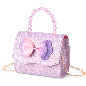 Tonfant Kids Purse Little Girls Shoulder Chain Bag Bow Crossbody Handbags 3 to 8 Years