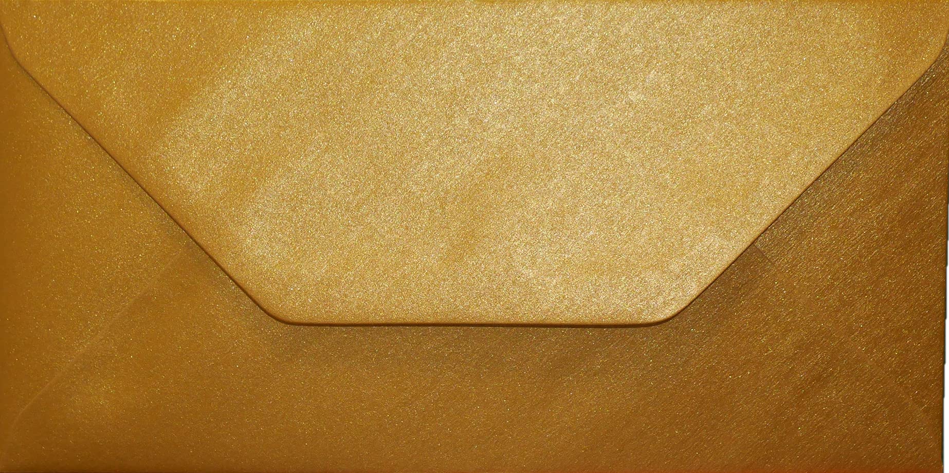 DL Coloured Envelopes for Greeting Cards Wedding Invitations & Crafts (110x220mm) Pack of 100 (Metallic Gold)