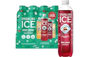 Sparkling Ice, Winter Variety Pack, Flavored Sparkling Water, Zero Sugar, with Vitamins and Antioxidants, 17 fl oz, 12 count (Cranberry Frost, Winter Punch, Apple Cider and Ginger Lime)