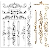CRASPIRE Twinkle Star Clear Rubber Stamp Set - Hexagram Silicone Seals For Journaling, Cards, DIY