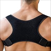 POAGL Adjustable Posture Corrector Brace for Men Universal Fit Upper Back, Shoulder &amp; Clavicle Support, Helps Improve Posture &amp; Relieve Neck, Shoulder &amp; Back Pain (Patented Design)