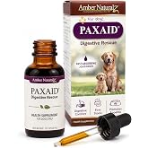 Amber NaturalZ Paxaid Dog Digestive Rescue Drops, Herbal, 1 FL OZ | Herbal digestive support drops for dogs &amp; puppies; supports gut health, firm stools, normal appetite; USA-made