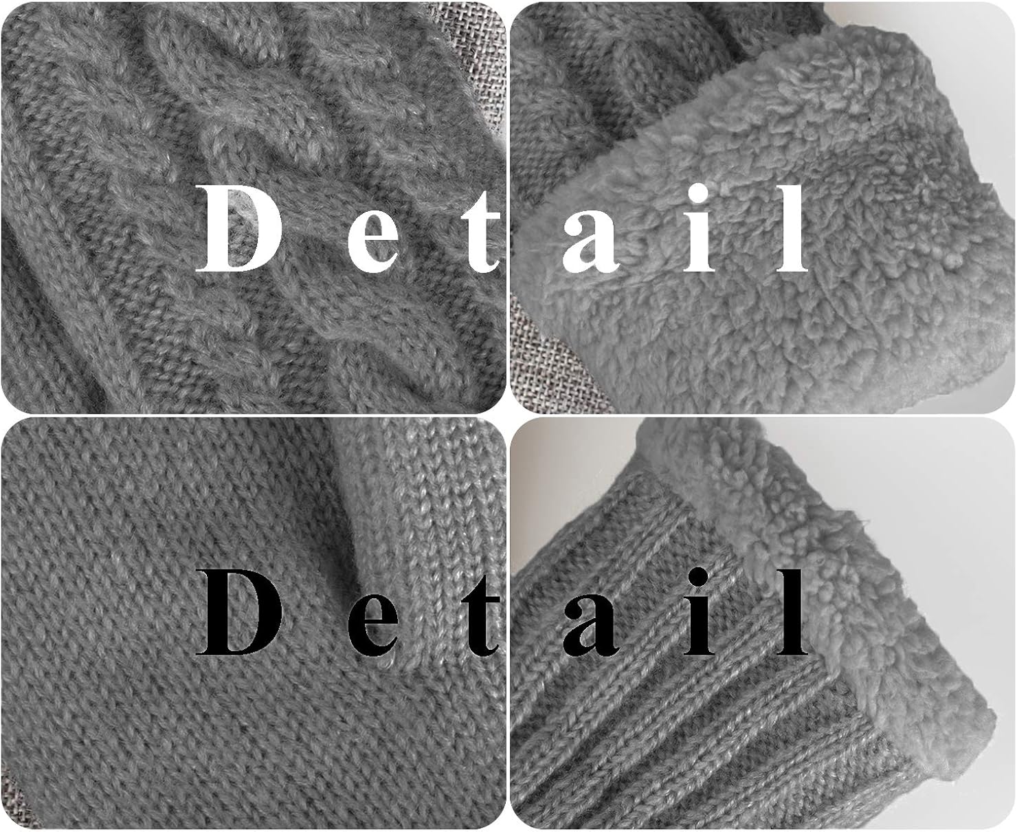 Women's Winter Gloves Warm Lining - Cozy Wool Knit Thick Gloves Mittens in 11 color(dark gray) at  Women’s Clothing store