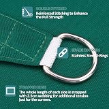 HEYOMART Sun Shade Sail 5x5x5mm Triangle Green UV 98% Water-Resistant view 5