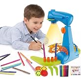 imireux Drawing Projector for Kids Smart Art Sketching Toy Set Ages 3-7 | Adjustable projection lens,washable markers included,creativity development,interactive sketching desk,ideal holiday choice