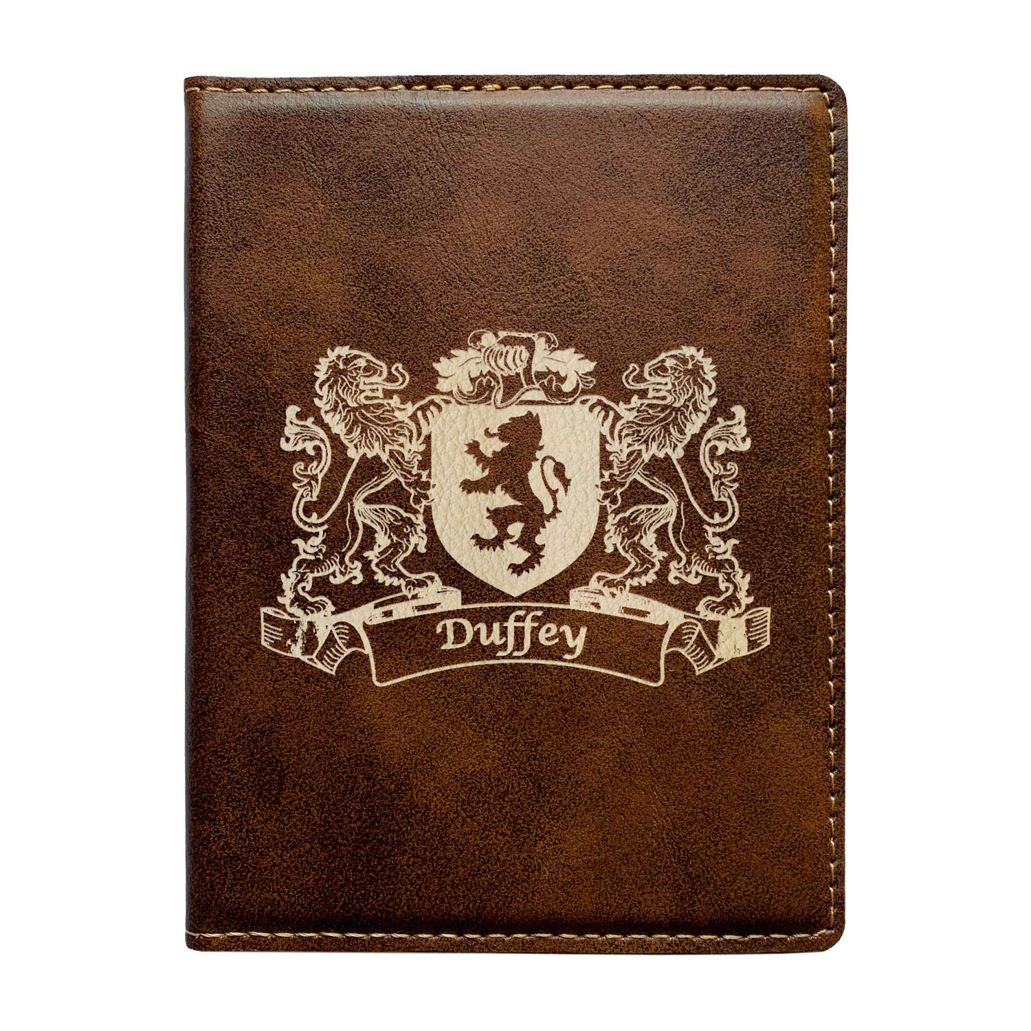 Duffey Irish Coat of Arms Leather Passport Wallet