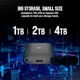 Corsair EX100U 1TB Portable USB Drive Type C Gen2 x2 20Gbps 1600MBs Read Black view 5