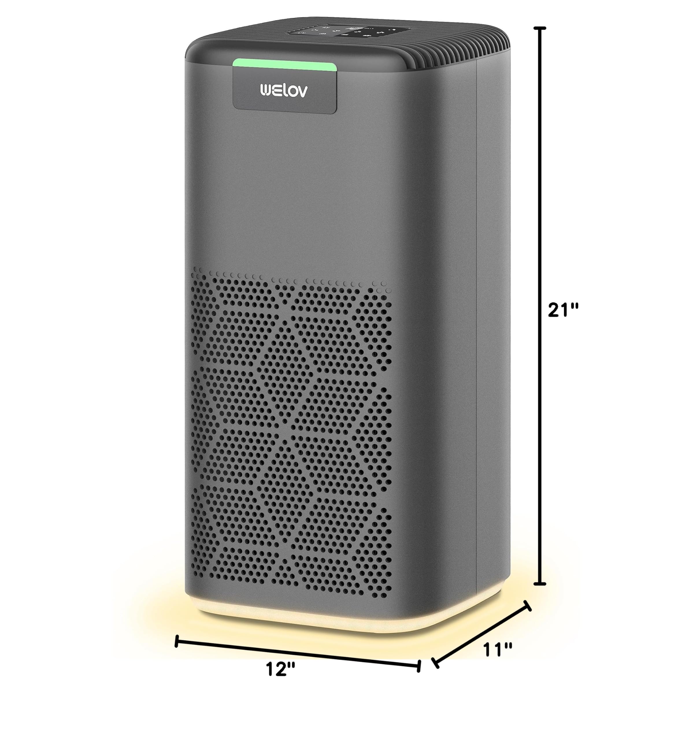 WELOV Air Purifiers for Home Large Room: H13 HEPA Air Purifiers for Pet Allergy, 1570 Sq Ft Coverage Air Quality Monitor Removes Pet Hair Dander Pollen Smoke Dust Mold, 23dB Air Purifiers for Bedroom