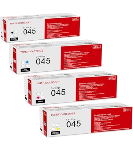 Canon純正インク 045H (GRG-045) Canon 045H High Capacity Toner Cartridge Set: Black, Cyan, Magenta