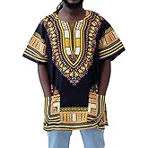 DA'IKI Dashiki Cotton Shirt African Tribal Kaftan Boho Caftan Unisex