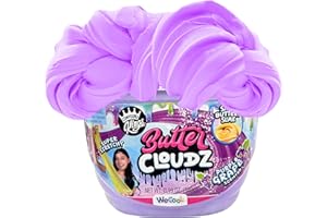 Compound Kings Fluffy Butter Cloudz Scented Large Slime Bucket for Kids – Soft, Squishy, Non-Toxic Sensory Toy | Purple Grape Slime Gift